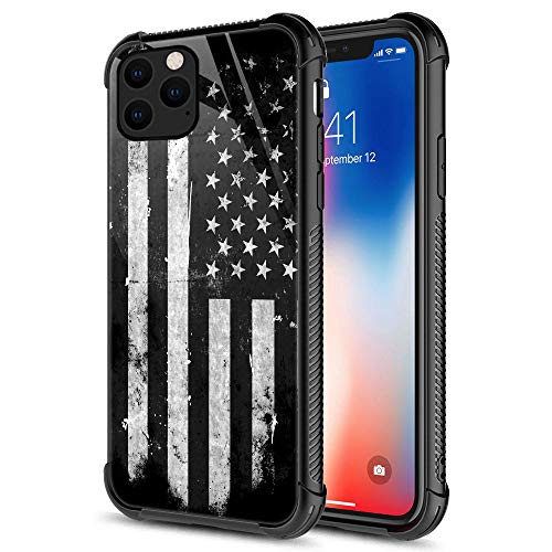 Black and White Grunge American Flag