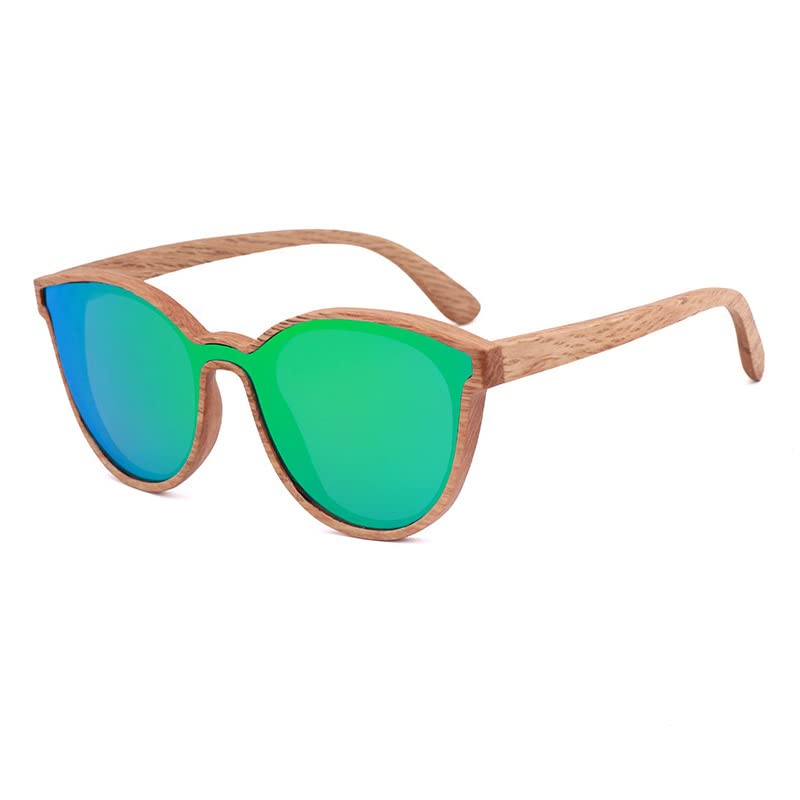 KSVEREN Polarized Wooden Sunglasses for Men & Women - UV400 Protection, Lightweight Wood Frame - Perfect for Outdoor, Beach, Hiking & Driving