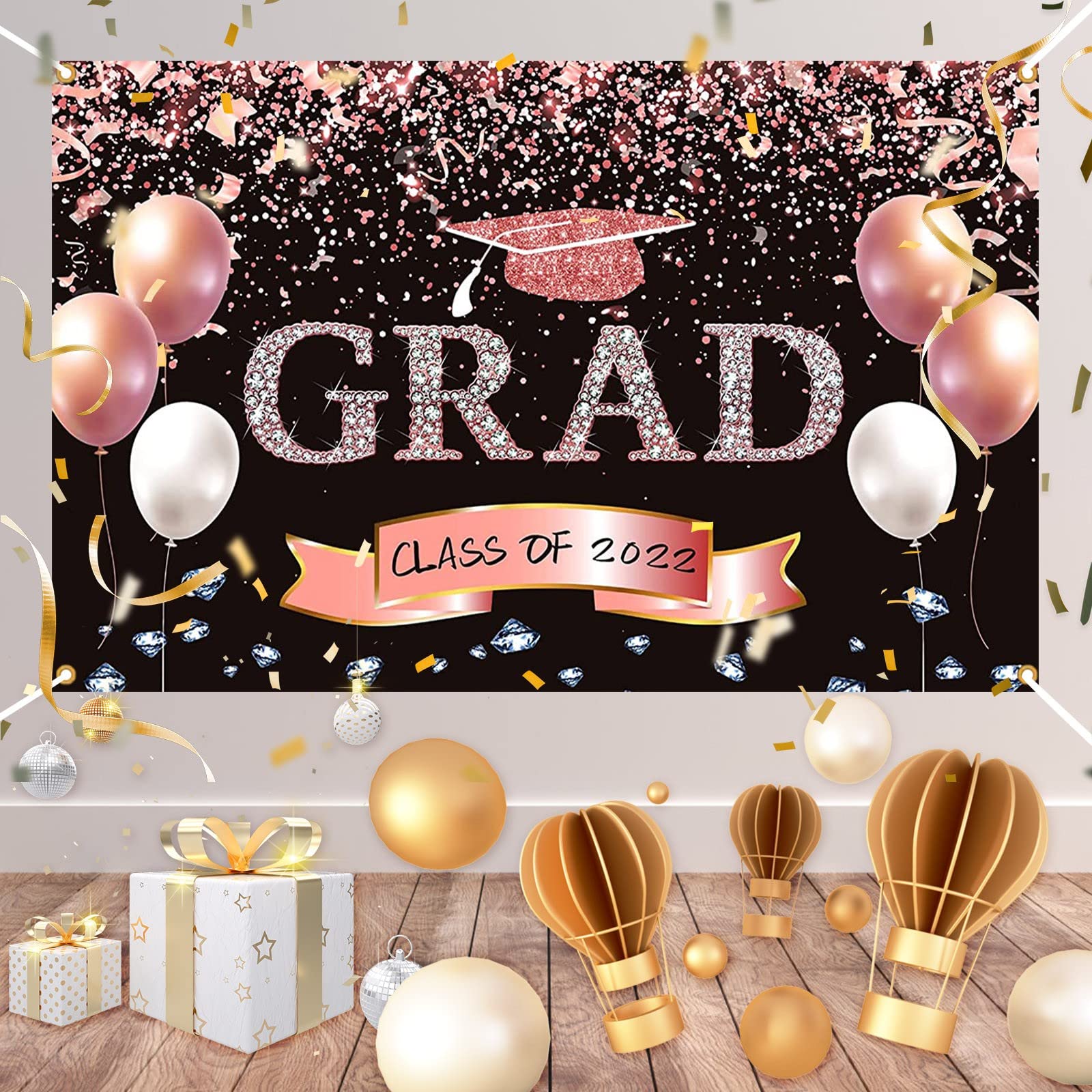 2022 Graduation Party Decorations - SobeiKre Graduation Background Banner for College & Office Celebrations | Perfect for Graduation Parties, Office Events & School Decor