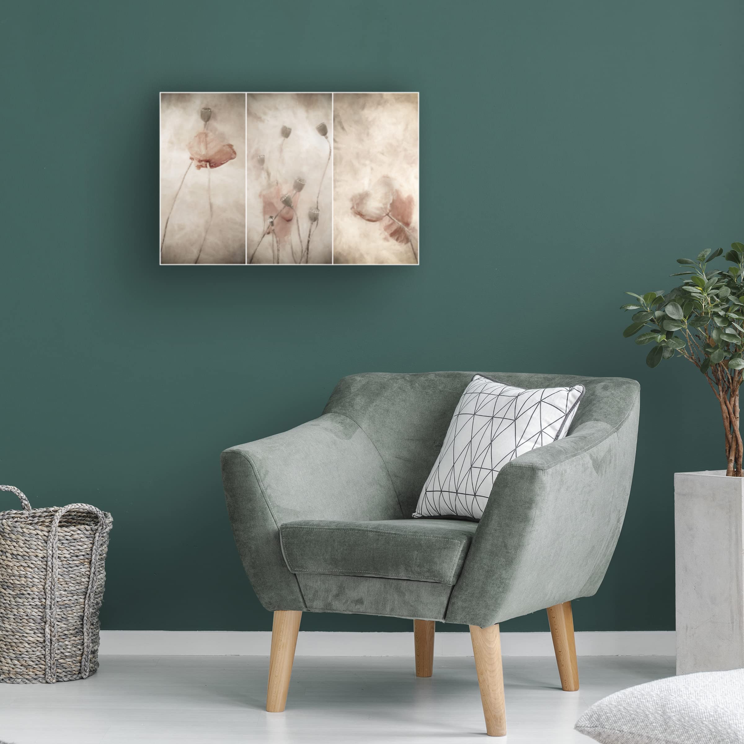 Trademark Fine Art 'Swaying Gentle In The Breeze' Canvas Wall Art by Gilbert Claes - Hand-Painted Landscape Painting for Living Room, Bedroom & Office Decor