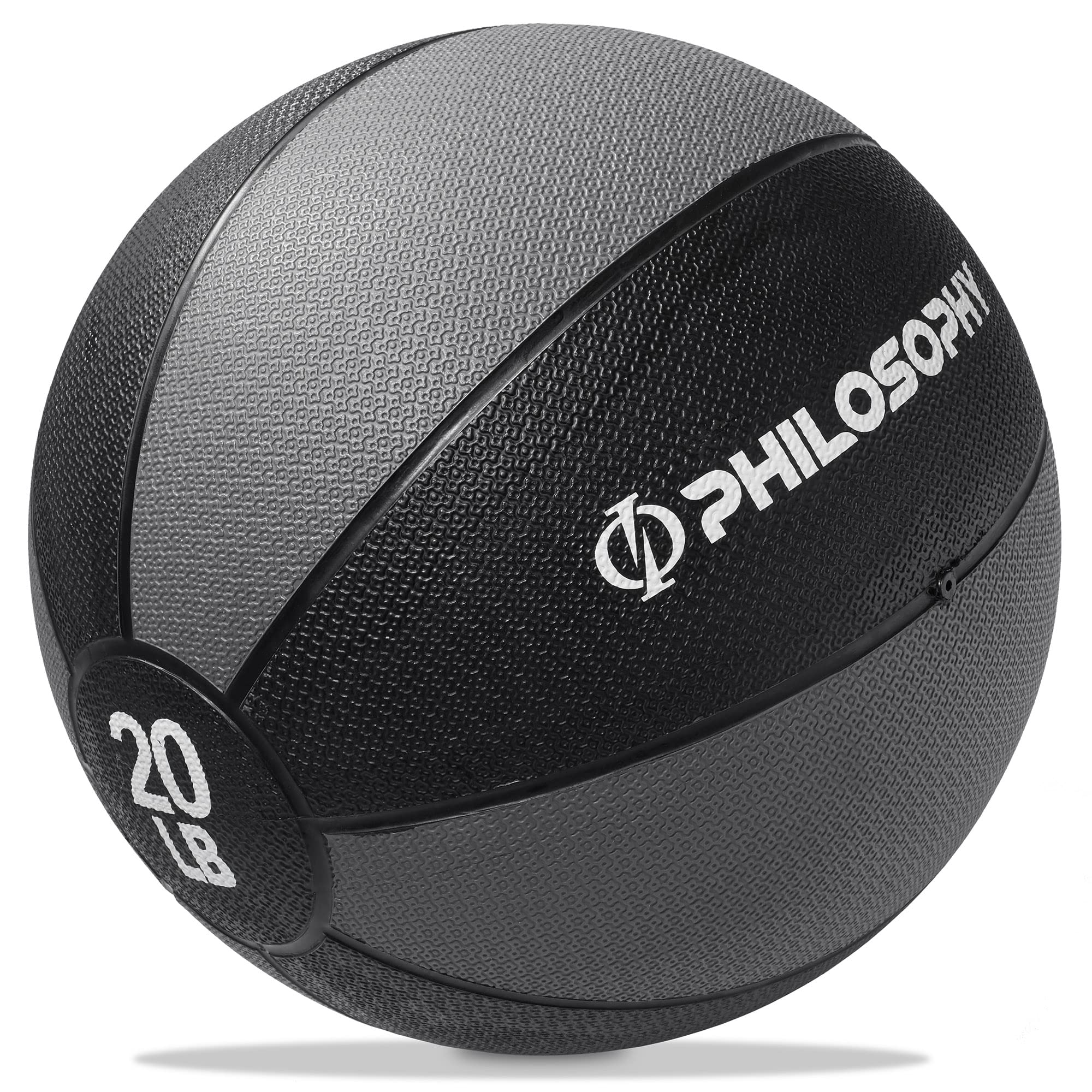 Philosophy Gym Medicine Ball - Weighted Non-Slip Exercise Ball for Strength Training, Yoga & Home Workouts | Fitness Equipment for Core Workouts & Physical Therapy