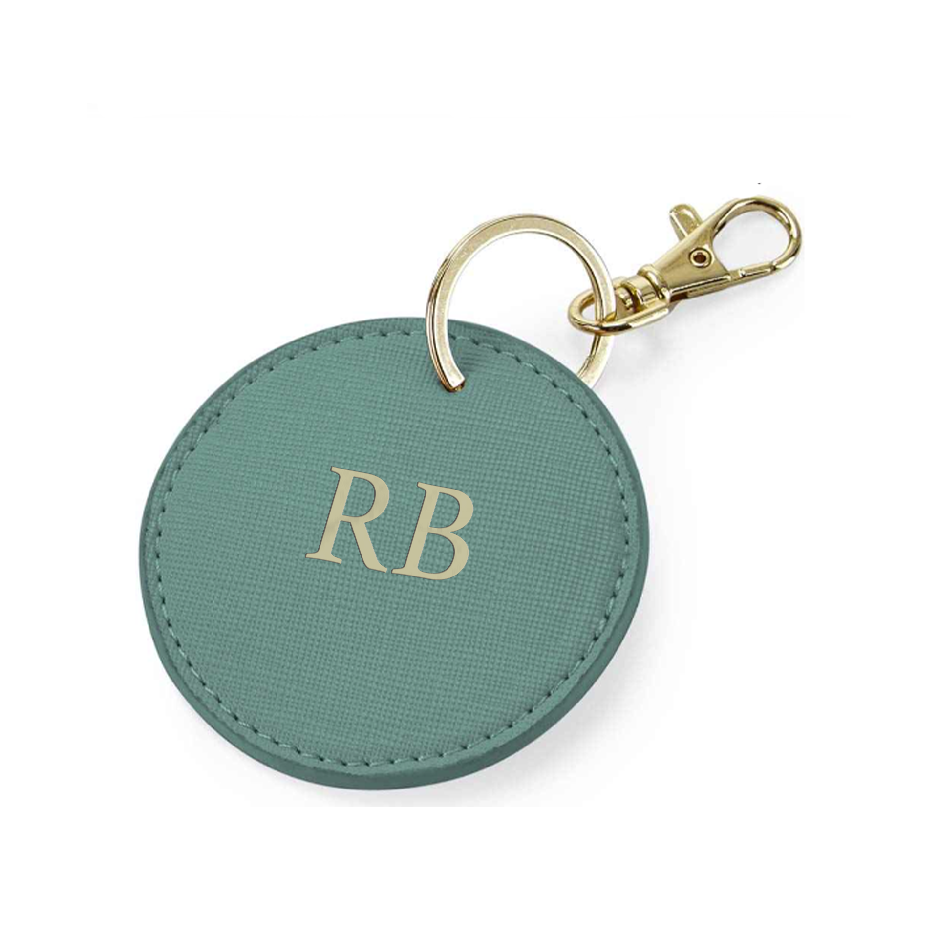 Personalized Carnaby Embossed Initial Circle Keychain - Custom Monogrammed Gift for Women & Men - Perfect for Keys, Bags, and Travel Accessories