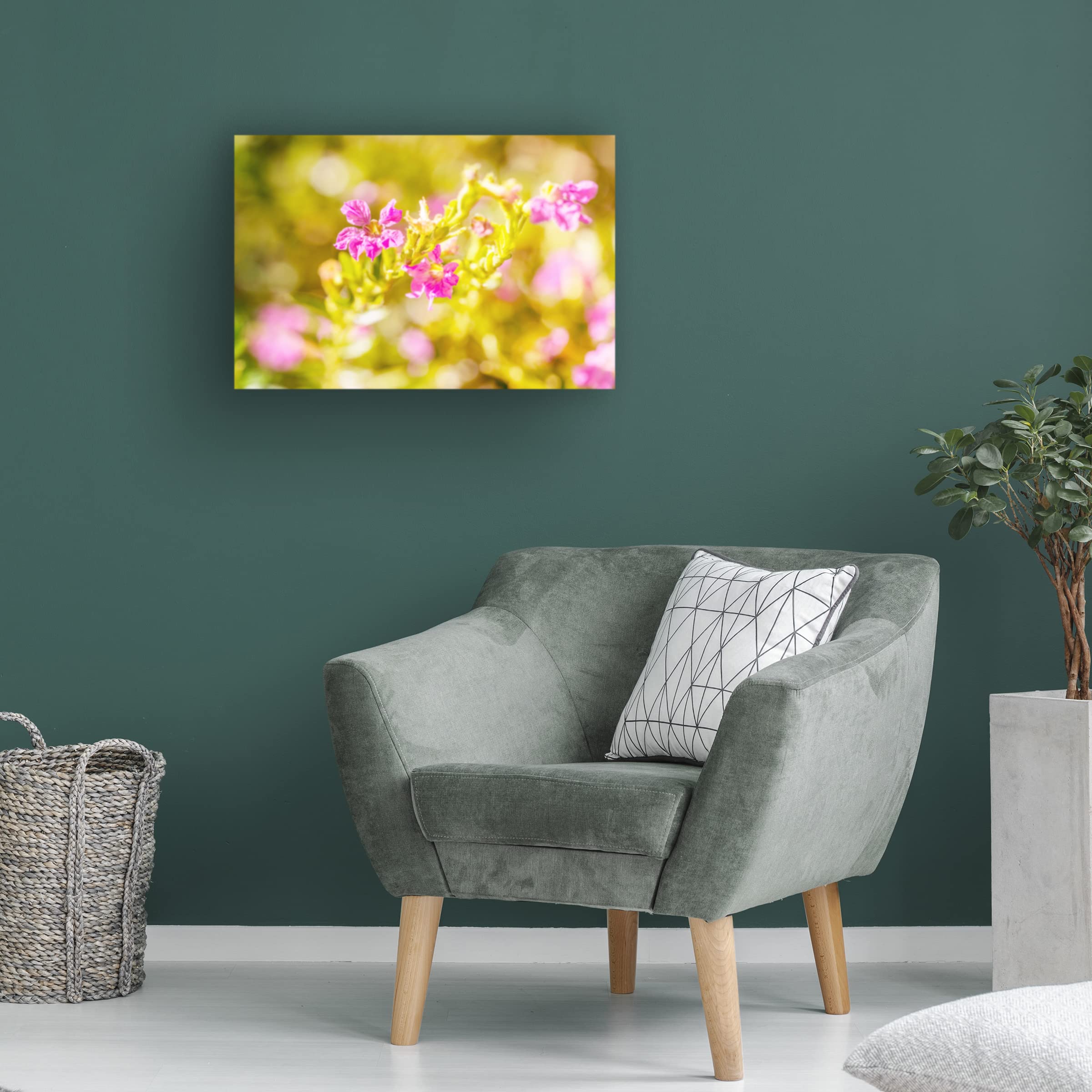 Triumphant Golden Spring 06 Canvas Wall Art by Eva Bane - 16x24 Inches Handmade Painting for Living Room, Bedroom & Office Decor