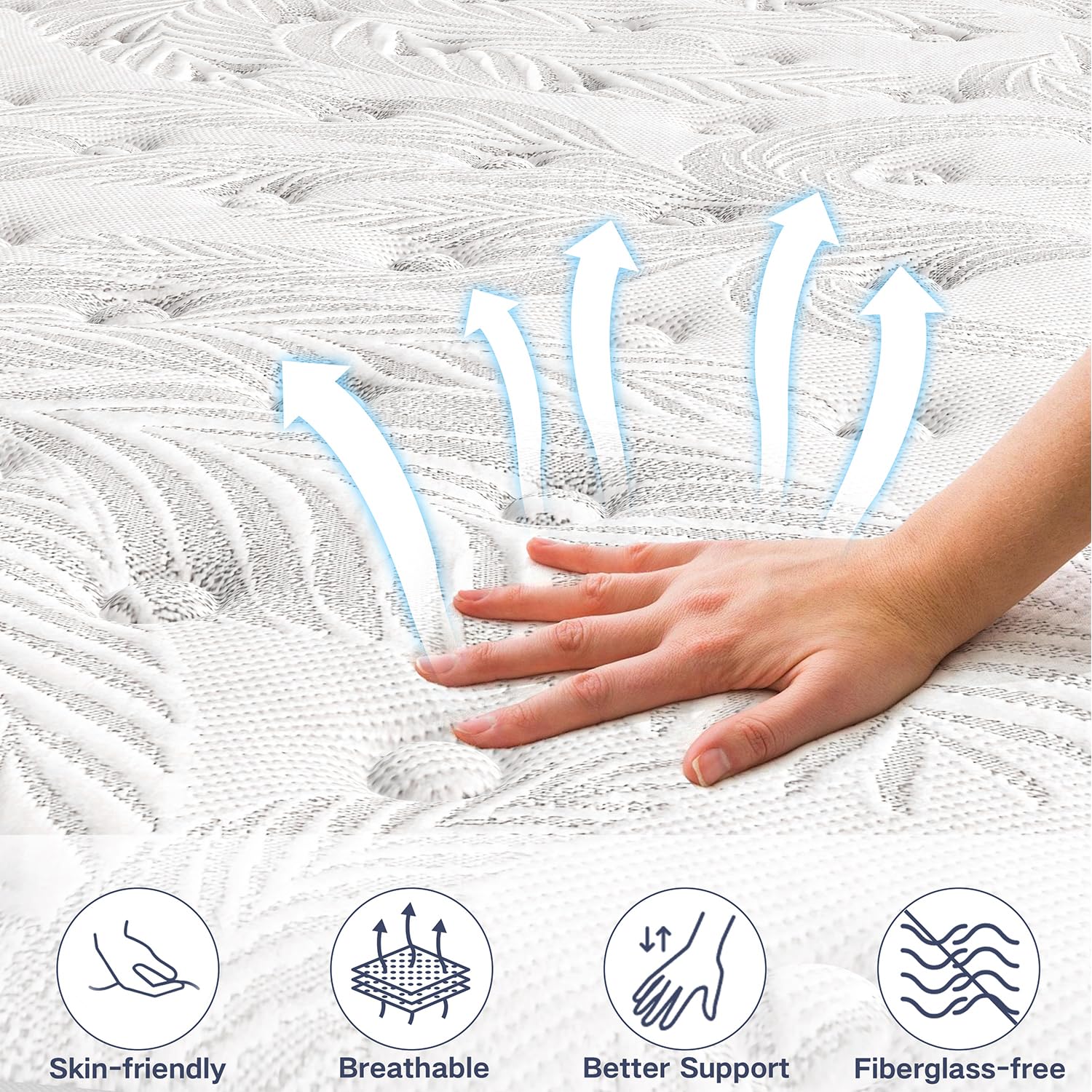 12 Inch Twin XL Hybrid Mattress in a Box - Gel Memory Foam & Pocket Springs for Back Support, Pressure Relief - Medium Firm, CertiPUR-US Certified (39
