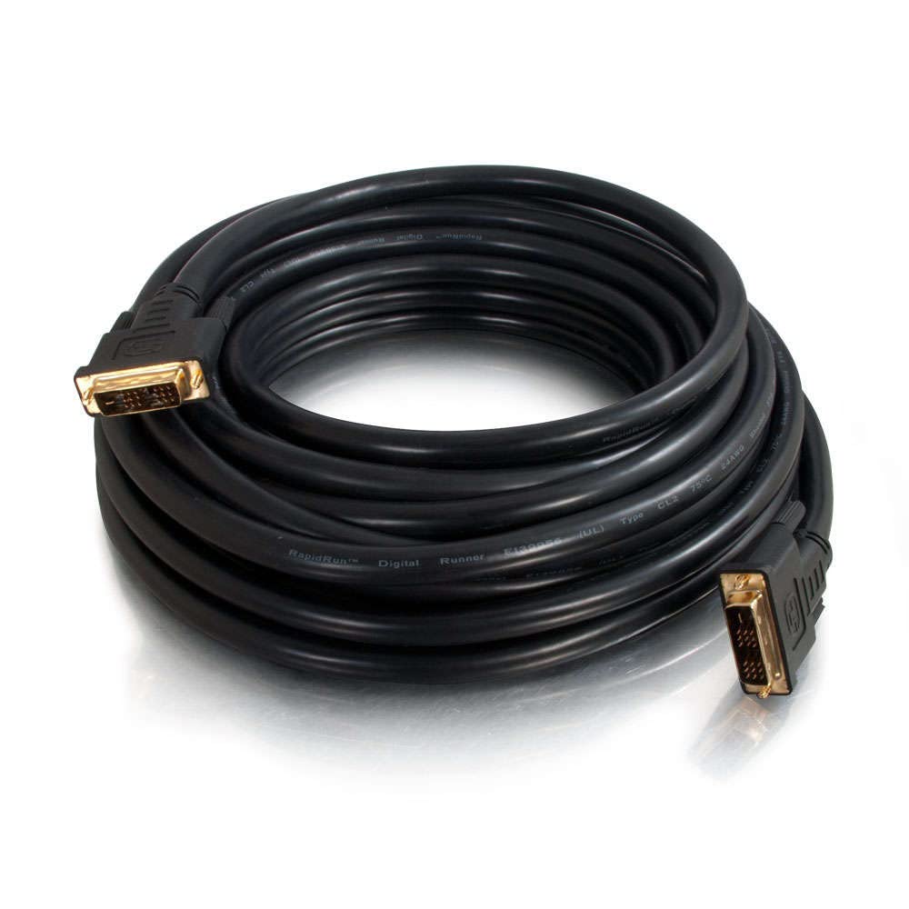 C2G 41233 6ft Shielded DVI Video Cable - High Speed Digital Video Cable for PC, Monitor, TV - Perfect for Gaming, Home Theater & Office Setup (Black)