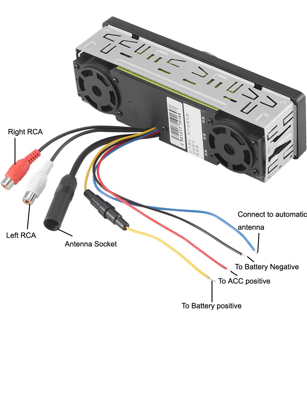1 Din 12V Car Stereo with Bluetooth, MP3 Player, FM Radio, Hands-Free Calling, USB/SD/AUX Input & Built-in Speakers - Perfect for Road Trips & Daily Commutes