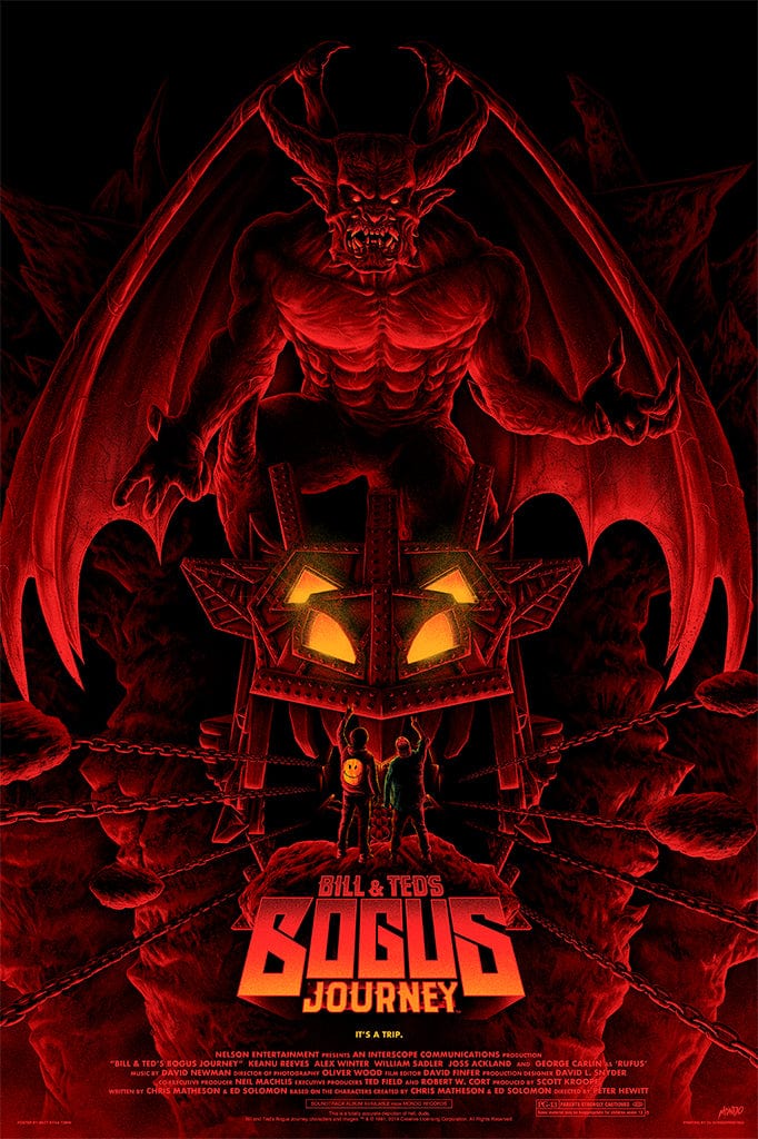Bill and Ted's Bogus Journey Movie Poster - Classic 90s Film Wall Art for Home Theater, Office Decor & Gift for Fans