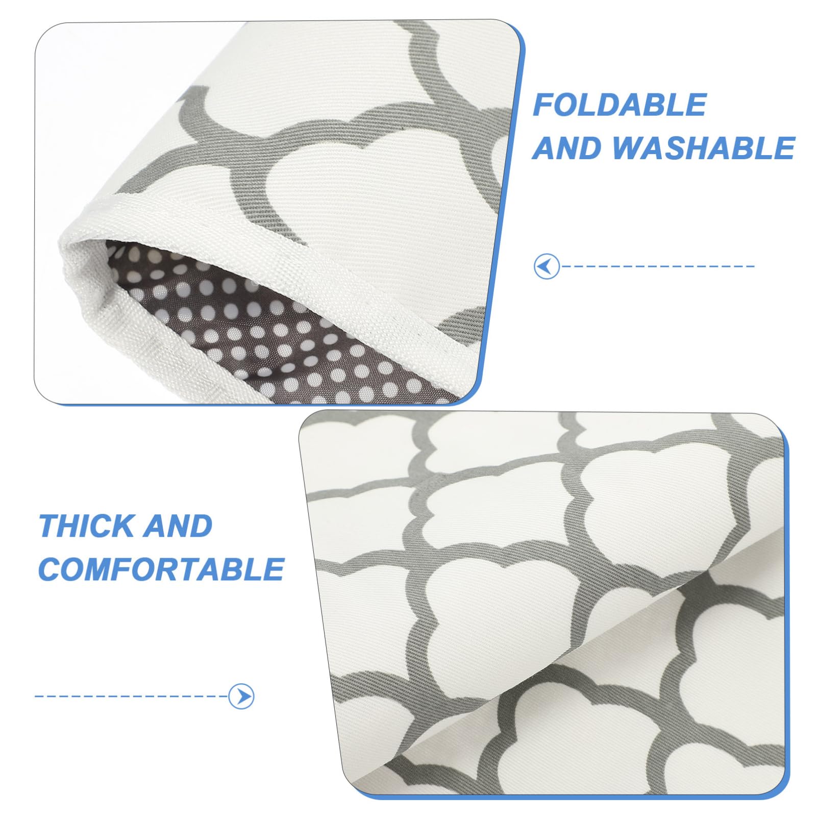 VICASKY 4 Pack Portable Baby Changing Mat - Waterproof Diaper Changing Pad for Travel, Grey Polyester Cotton - Perfect for Nursery, Stroller, Car & On-the-Go Diaper Changes