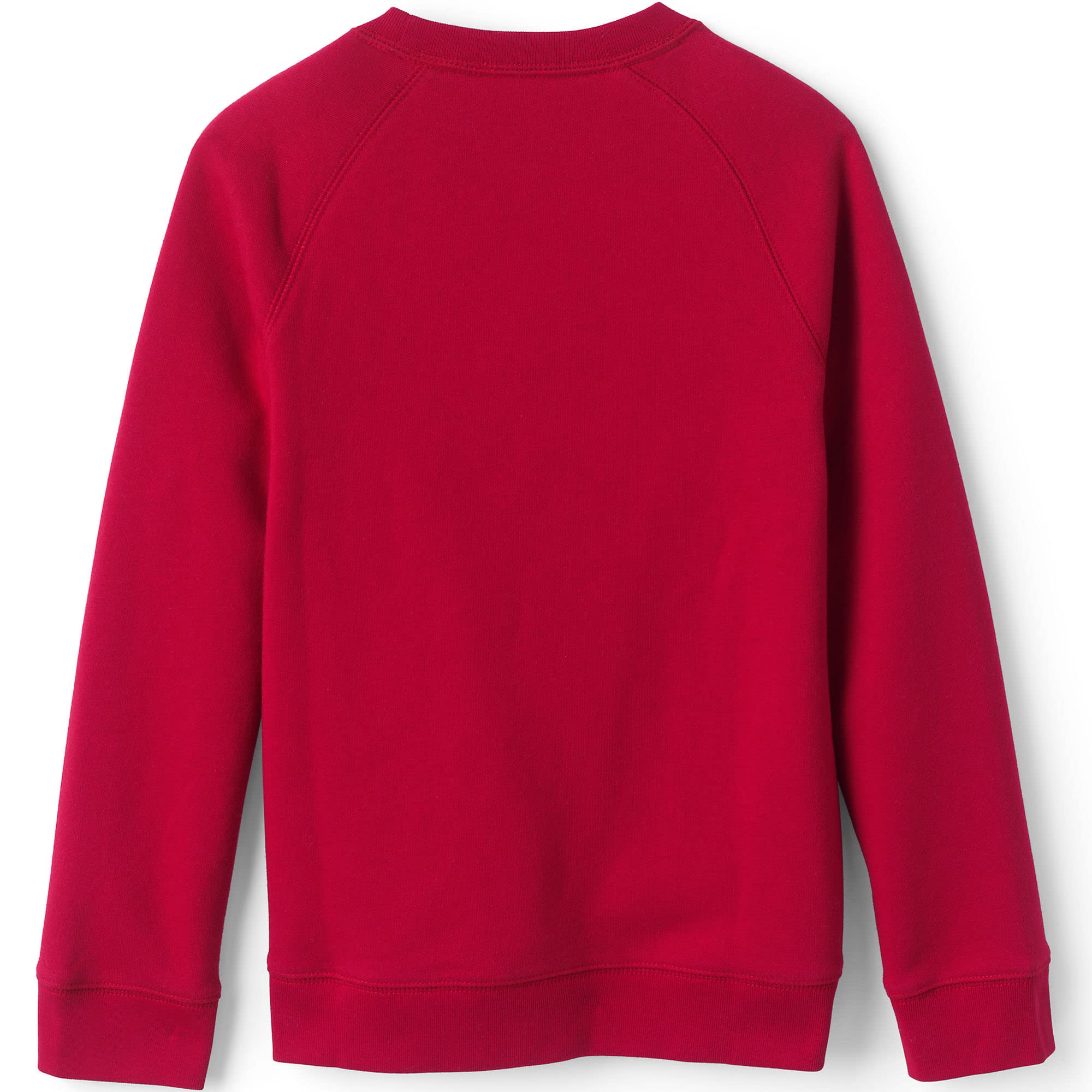 Lands' End Kids Uniform Crew Neck Sweatshirt for School - Comfortable & Durable Cotton Blend for Boys & Girls - Perfect for Classrooms, Playground & Everyday Wear