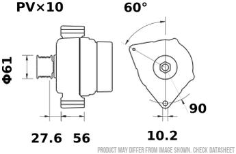 MAHLE Letrika (Iskra) Alternator 14VDC 150Amp - AAN5333 11.204.174 - High Performance Car Alternator for Trucks, SUVs & Heavy-Duty Vehicles - Reliable Power Supply for Long Drives & Off-Road Adventures