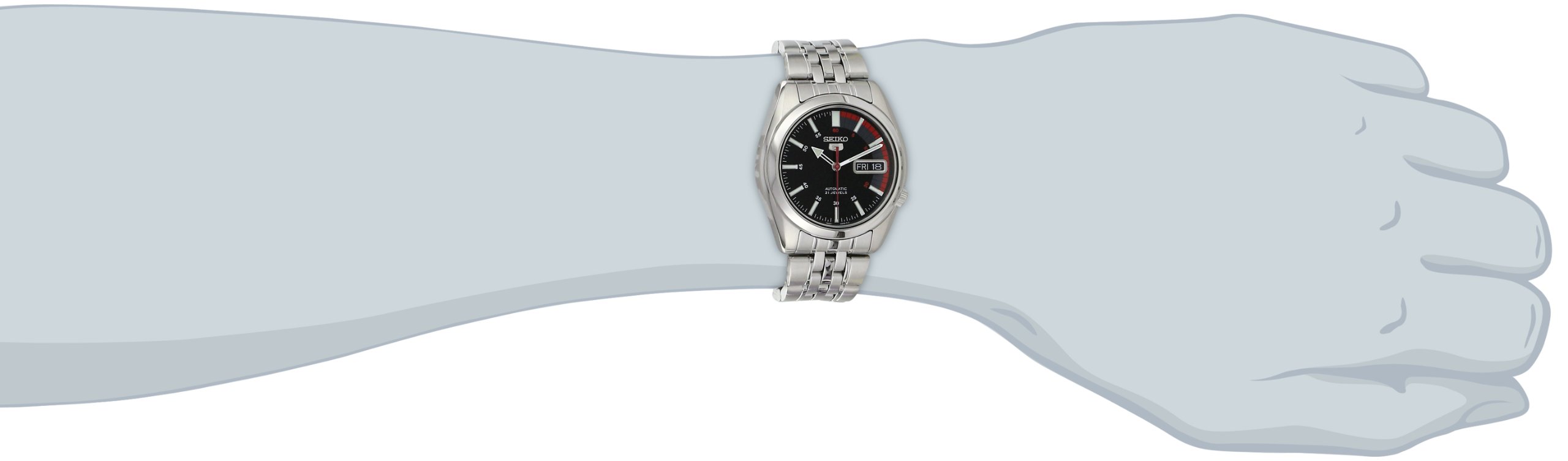 Seiko 5 Automatic Men's Watch - Stainless Steel Case & Bracelet - Water Resistant - Day/Date Display - Perfect for Business, Casual & Everyday Wear