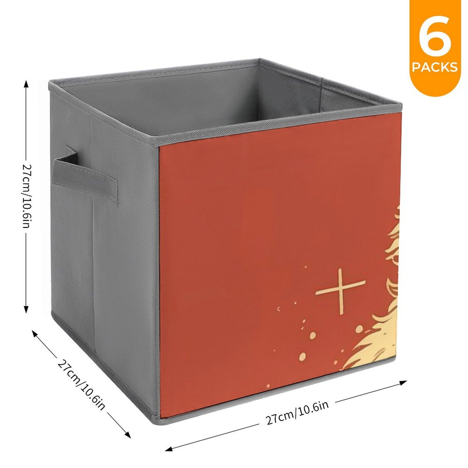 6-Pack Collapsible Storage Bins with Handles - Large Closet Organizer & Clothing Storage Boxes for Home Organization | Perfect for Bedroom, Closet, Laundry Room & Office Storage Solutions