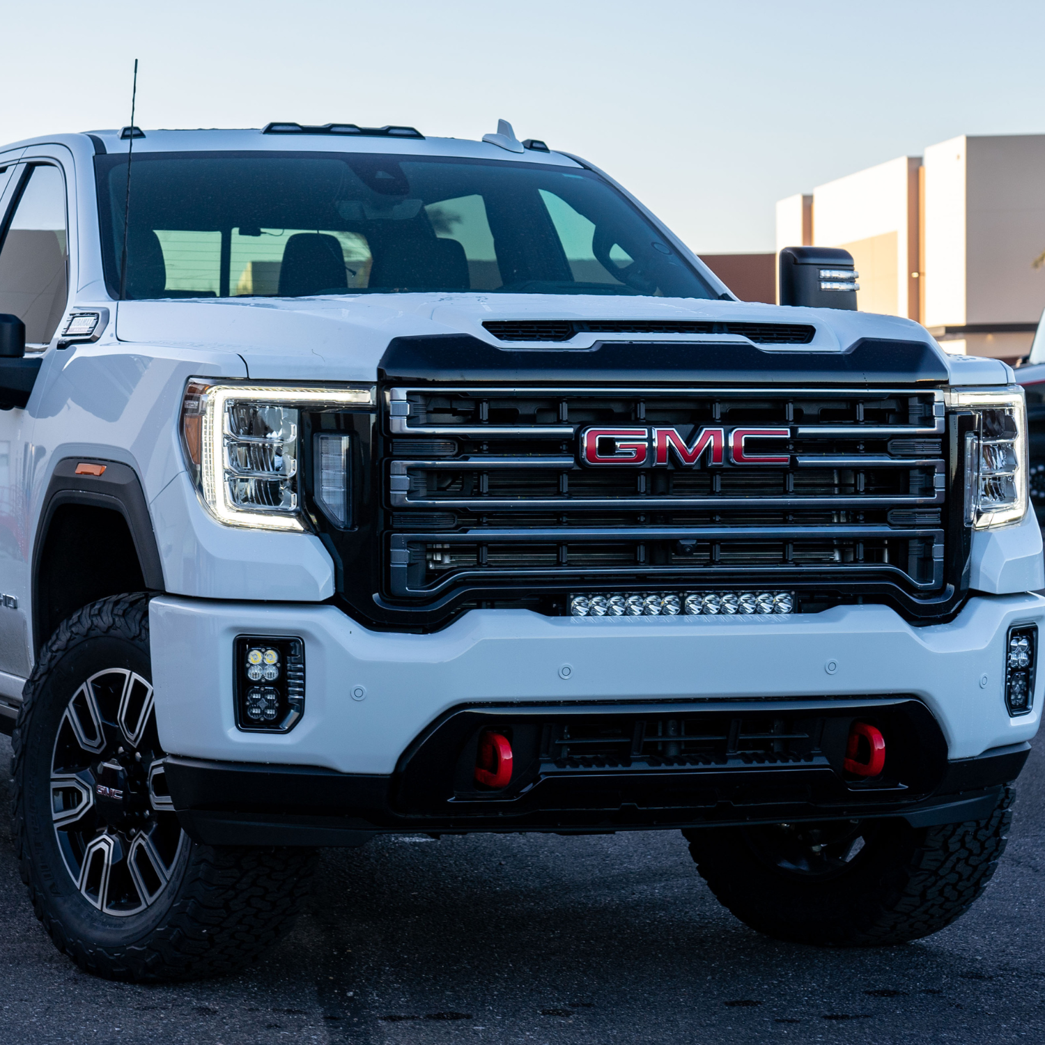 2023 GMC 2500/3500 Heavy Duty SDHQ Built OEM Bumper LED Light Bar Mount Kit - Off-Road Lighting Upgrade for Trucks, Perfect for Night Driving & Adventure Camping