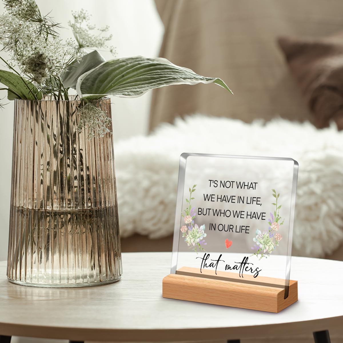 Inspirational Acrylic Desk Sign - Little Reminders Positive Message Plaque for Office & Home Decor | Motivational Gift for Women, Friends & Coworkers | Perfect for Workstations, Study Areas & Gift Giving