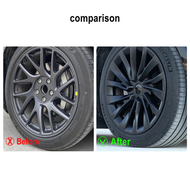Tesla Nova Style Wheel Cover for Model 3 Highland 18-Inch Wheels - 1PC, Premium Hubcap for Enhanced Style & Protection (Perfect for Road Trips & Daily Commutes)
