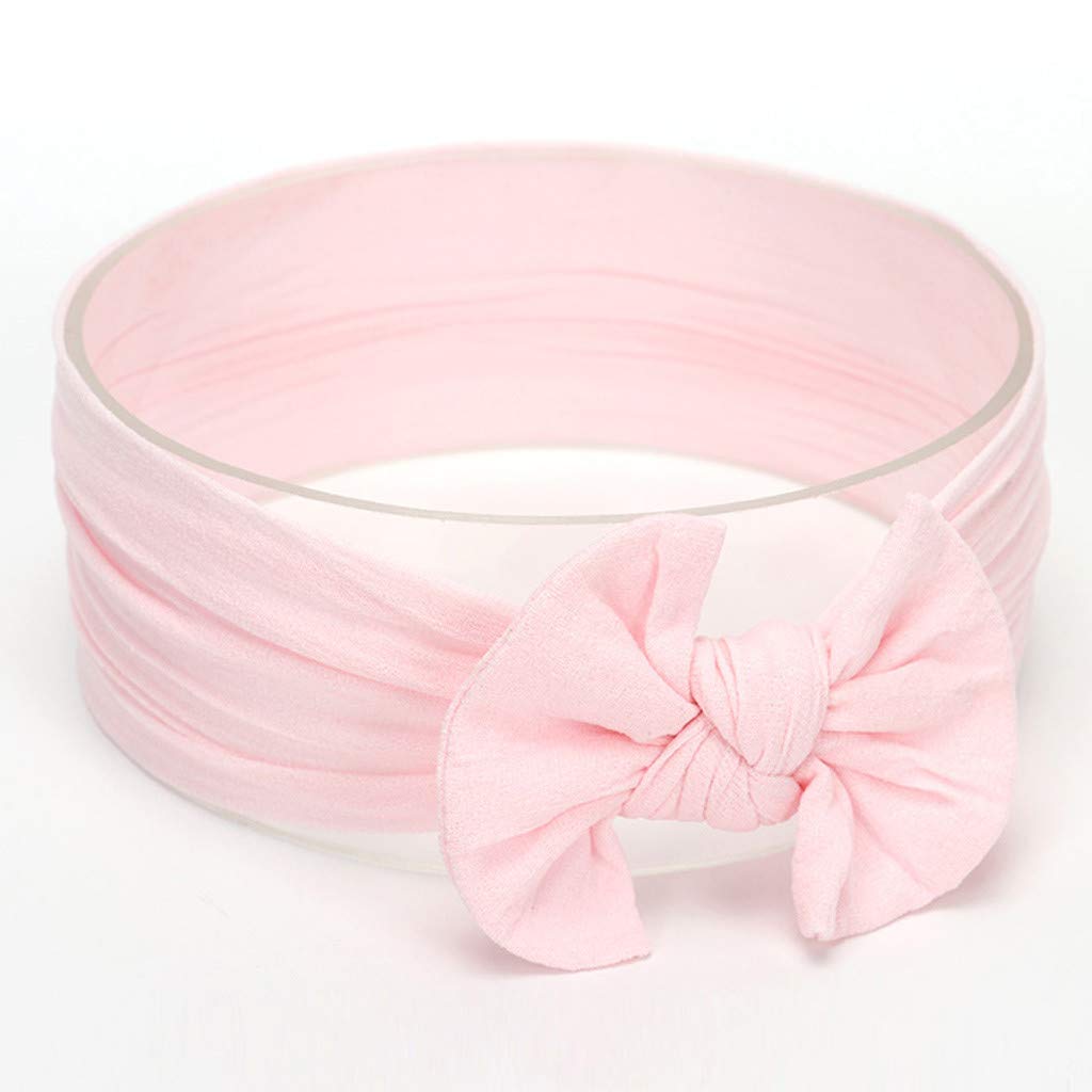 1Pc Cute Pink Baby Bowknot Headband - Soft Infant Headwear for Newborn Toddler Girls - Perfect for Photos, Parties & Everyday Outfits
