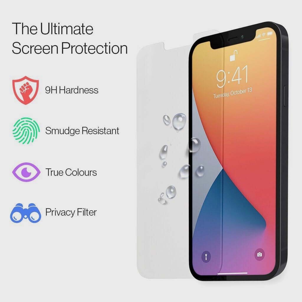 iPhone 11 Pro Max Privacy Screen Protector - Anti-Spy Tempered Glass, HD Clear, 9H Hardness - Perfect for Office, Banking & Private Browsing