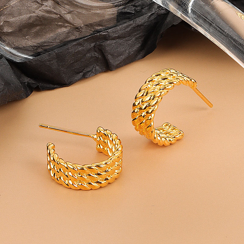 Elegant Twist Earrings for Women - Minimalist Jewelry for Everyday Wear | Perfect for Office, Date Night & Special Occasions