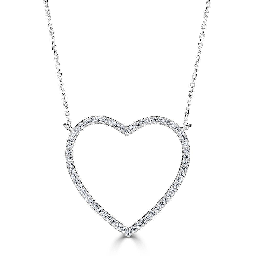 14K Gold 1/4 CTW Diamond Heart Pendant Necklace for Women - Elegant Valentine's Day Gift, Anniversary Jewelry & Everyday Luxury Accessory