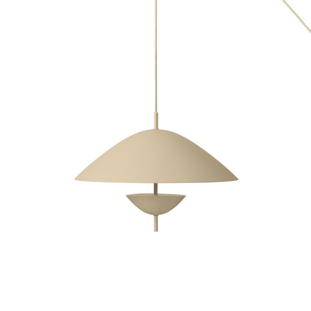 FERM LIVING Lod Pendant Light - Modern Cashmere Fabric Shade for Dining Room, Bedroom & Living Room Lighting Decor