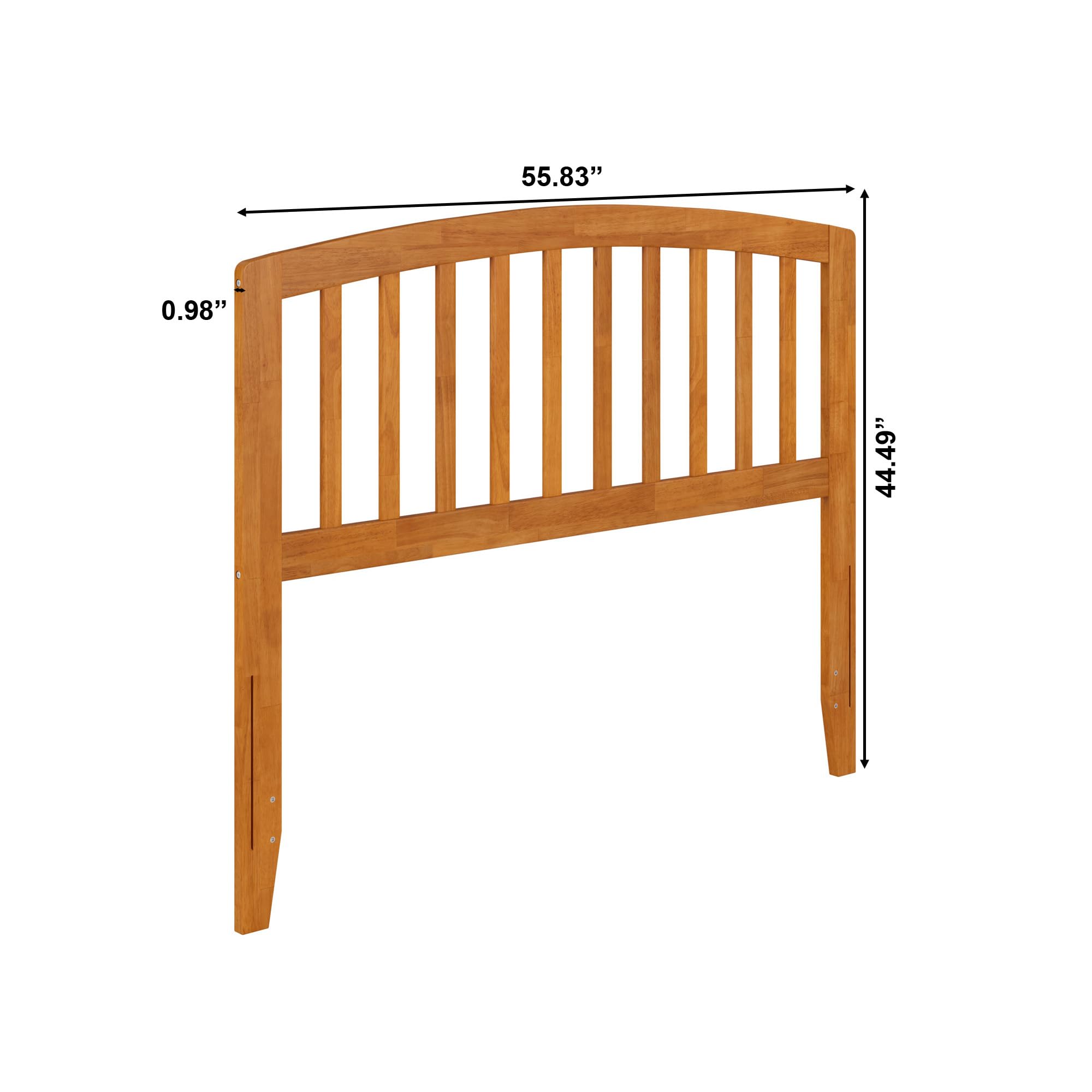 AFI Richmond Full Solid Wood Headboard with USB Charging Ports - Light Toffee Finish for Modern Bedroom Decor & Space-Saving Storage Solutions