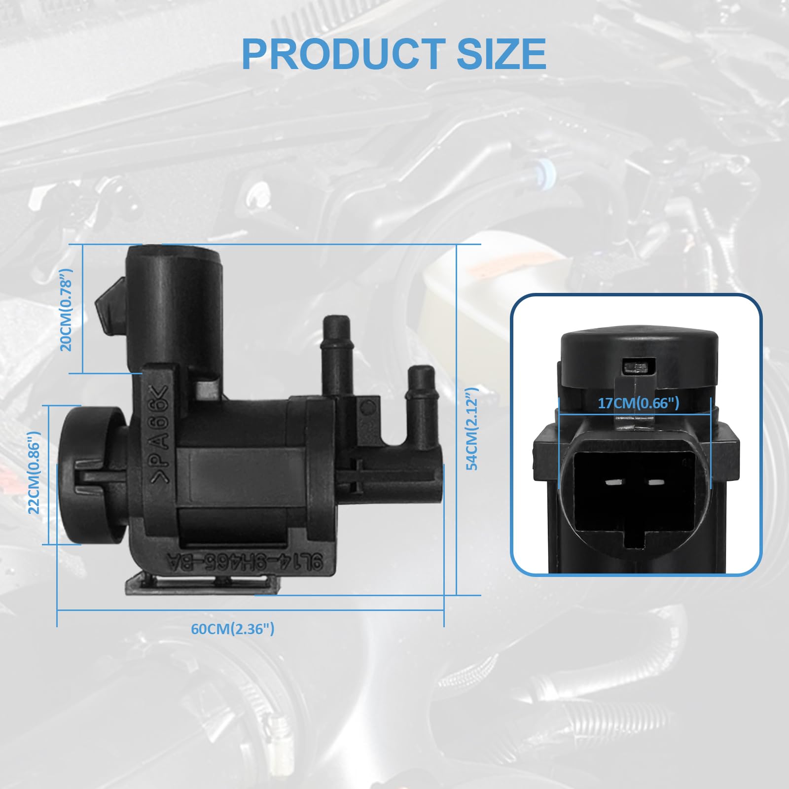 **7L1Z-9H465-B 4X4 4WD Vacuum Solenoid Valve FL3Z-3A788-B Check Valve Vacuum Hose - Compatible with Ford F150, Expedition, Lincoln Navigator - Replaces 926-390, FL34-7A788-AD - Perfect for Auto Hub Lock & Vacuum Line Tube Repairs**
