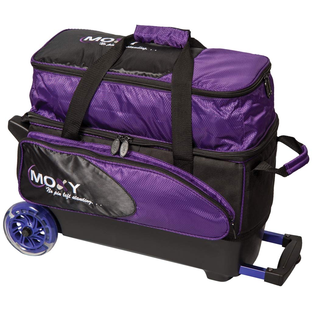 Premium Moxy Blade Double Roller Bowling Bag - Durable & Spacious for Tournaments & League Play - Perfect for Bowling Enthusiasts & Pros