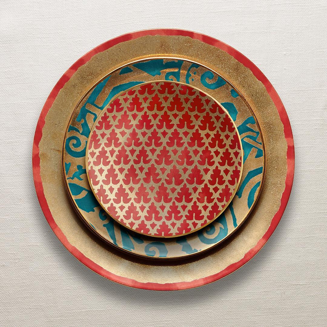 Fortuny Murillo Canape Plates Set of 4 - Elegant Spanish-Inspired Appetizer Dishes for Tapas, Hors d'Oeuvres & Party Serving