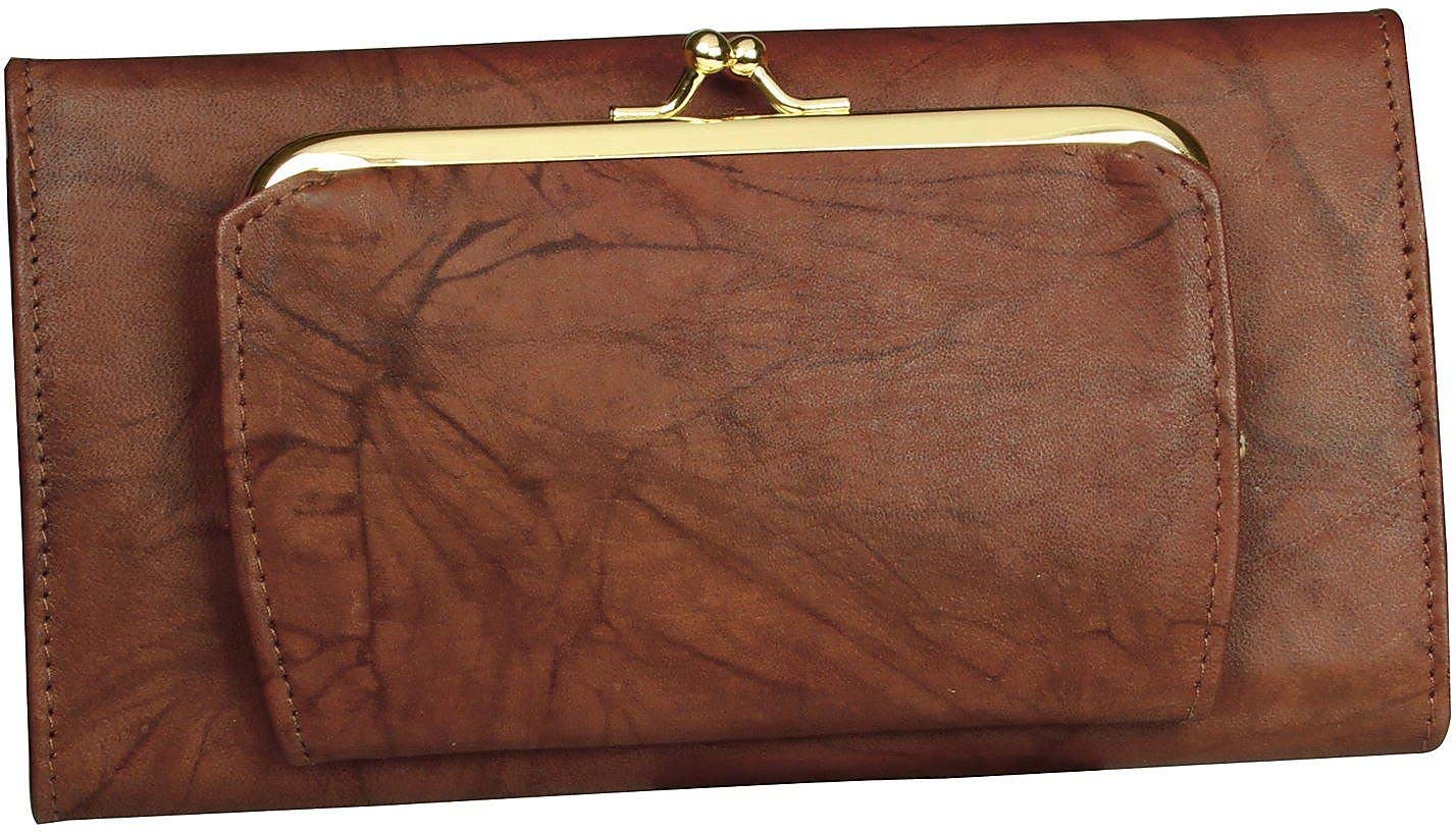 Buxton Heiress Organizer Clutch Wallet for Women - Slim RFID Blocking Leather Wristlet with Multiple Card Slots & Zipper Pocket - Perfect for Travel, Shopping, and Everyday Use