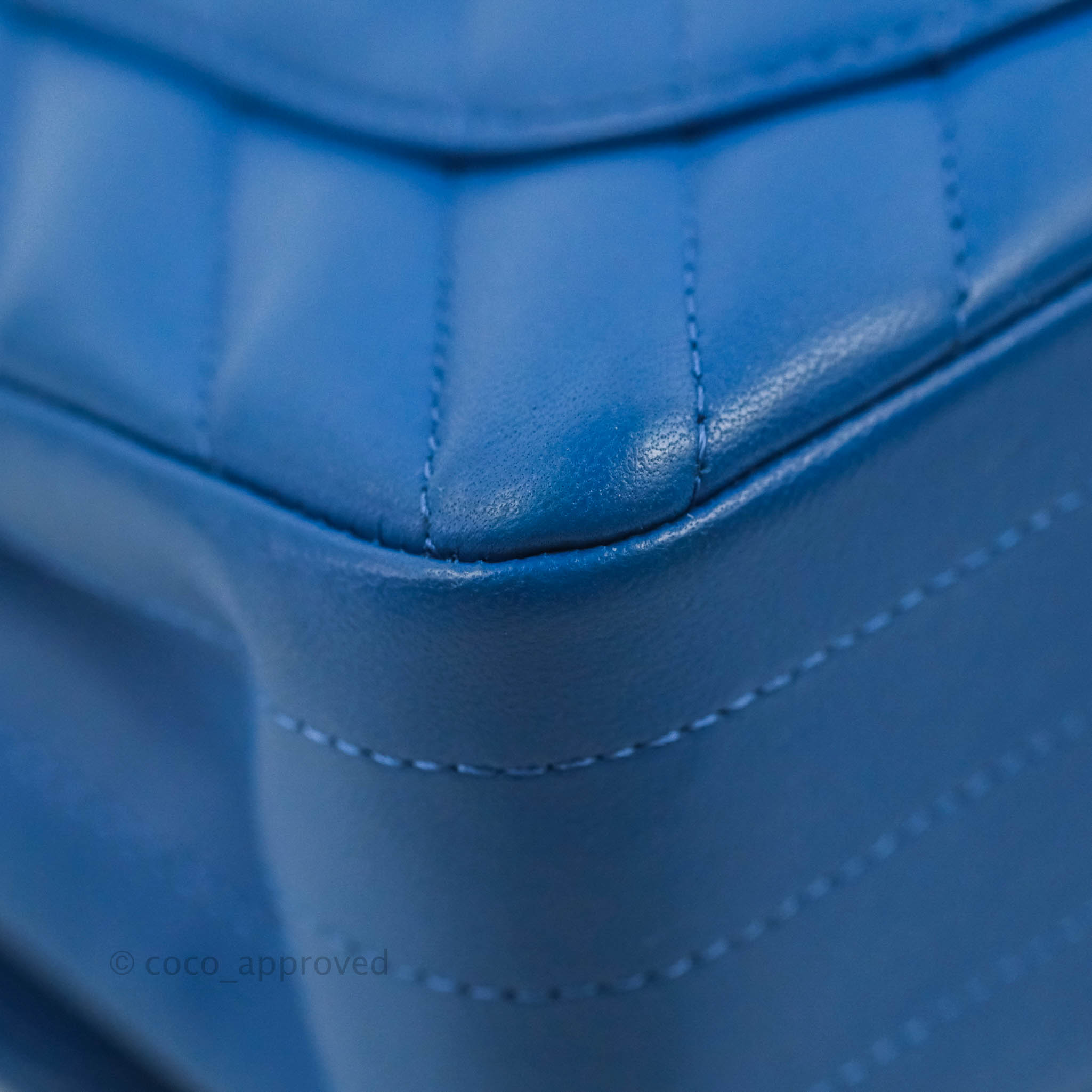 Chanel Classic Chevron Small Double Flap Bag in Blue Lambskin Leather with Gold Hardware - Luxury Crossbody Purse for Women, Perfect for Evening Events & Date Nights