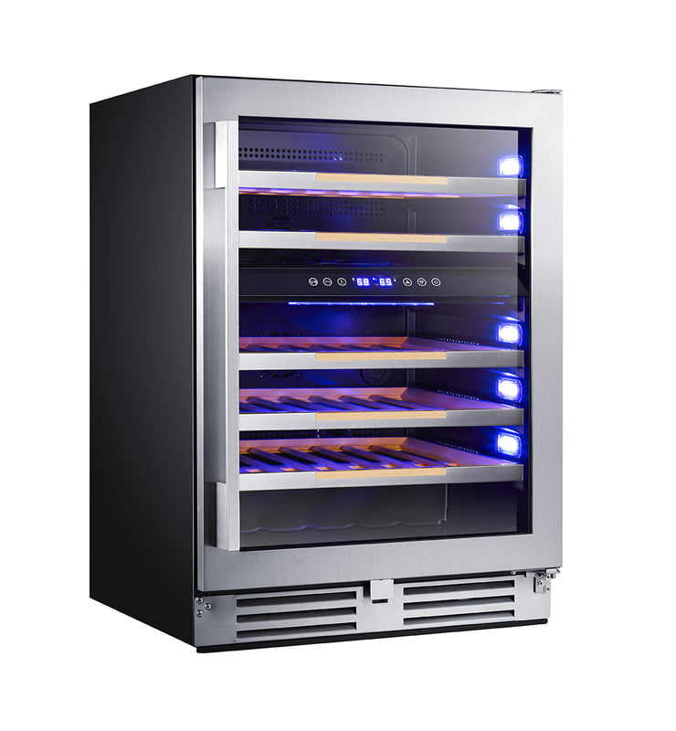 Avanti WCDE46R3S 46 Bottle Dual Zone Wine Cooler Refrigerator - Built-in or Freestanding Wine Fridge for Home, Kitchen, or Wine Cellar - Perfect for Wine Enthusiasts and Entertaining Guests