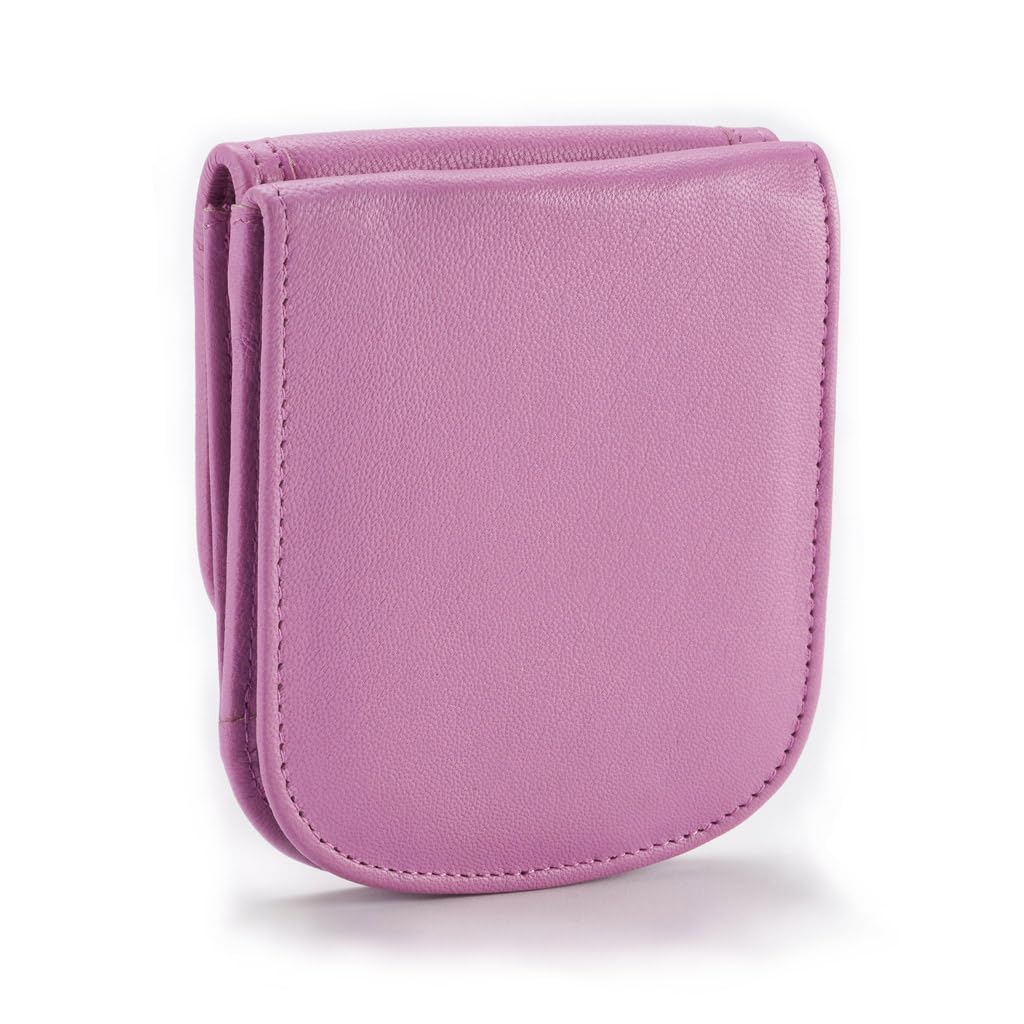 Taxi Wallet® TW03-SOFT LAVENDER - Slim Leather Front Pocket Wallet for Men & Women - Holds Credit Cards, Cash, Coins & ID - Compact RFID Blocking Bifold Wallet - Perfect for Travel, Work & Everyday Use