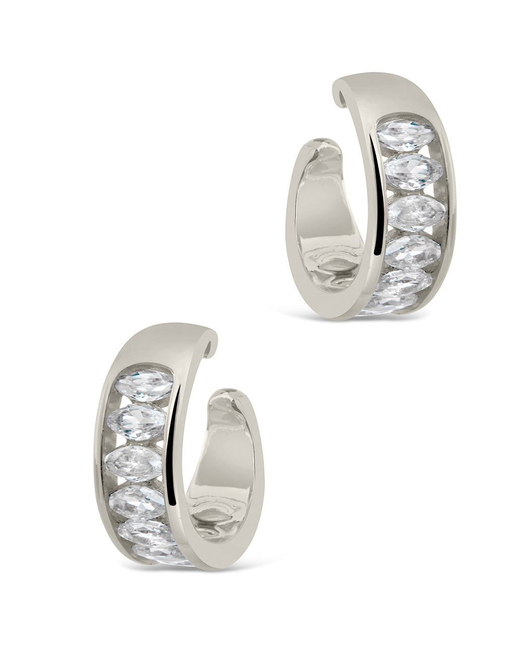 Mira CZ Ear Cuff Set - Trendy Non-Piercing Clip On Earrings for Women, Girls | Perfect for Parties, Weddings & Everyday Wear