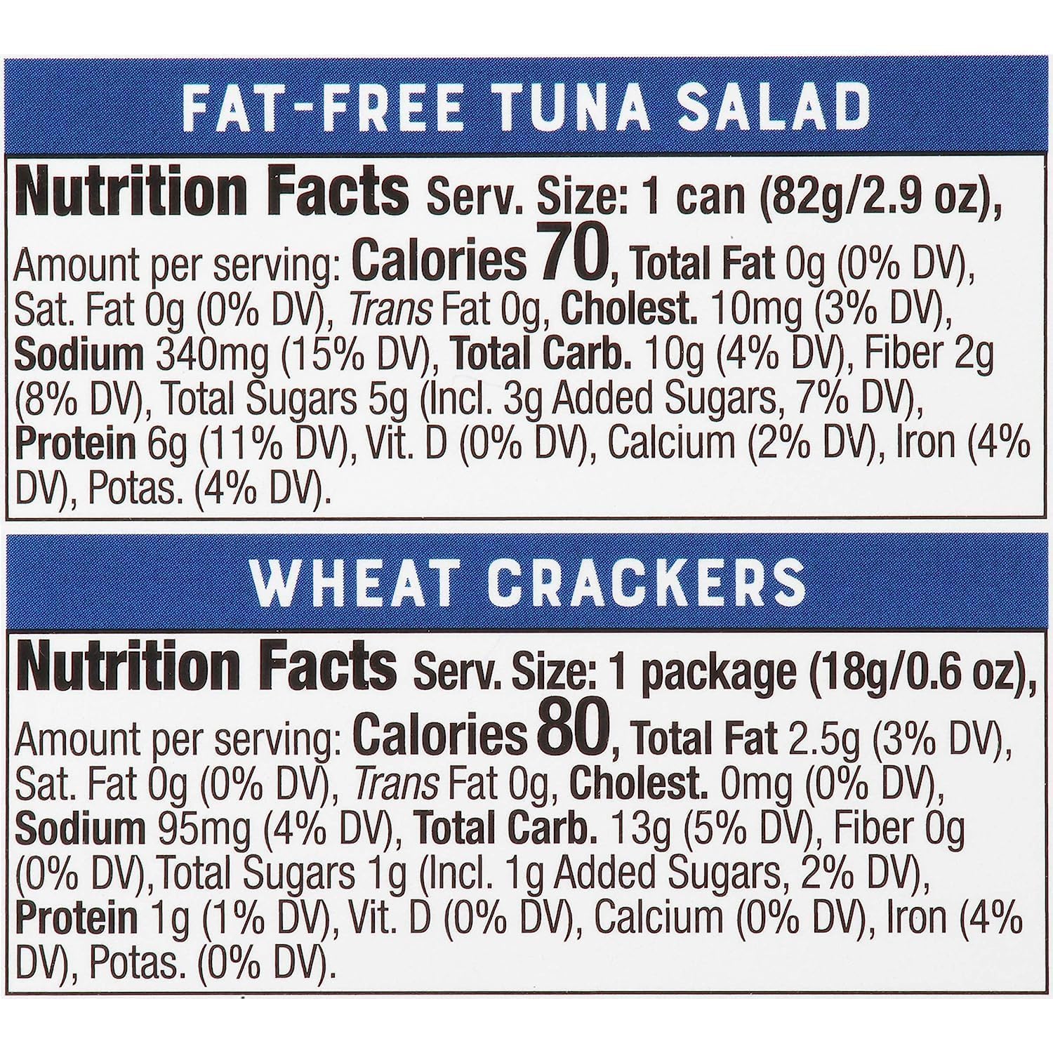 Fat-Free Tuna Salad Kit with Crackers - Wild Caught Bumble Bee Tuna, Ready to Eat Protein Snack (3.5 oz) | Shelf-Stable, Includes Spoon - Perfect for Office Lunch, Hiking & On-the-Go Meals