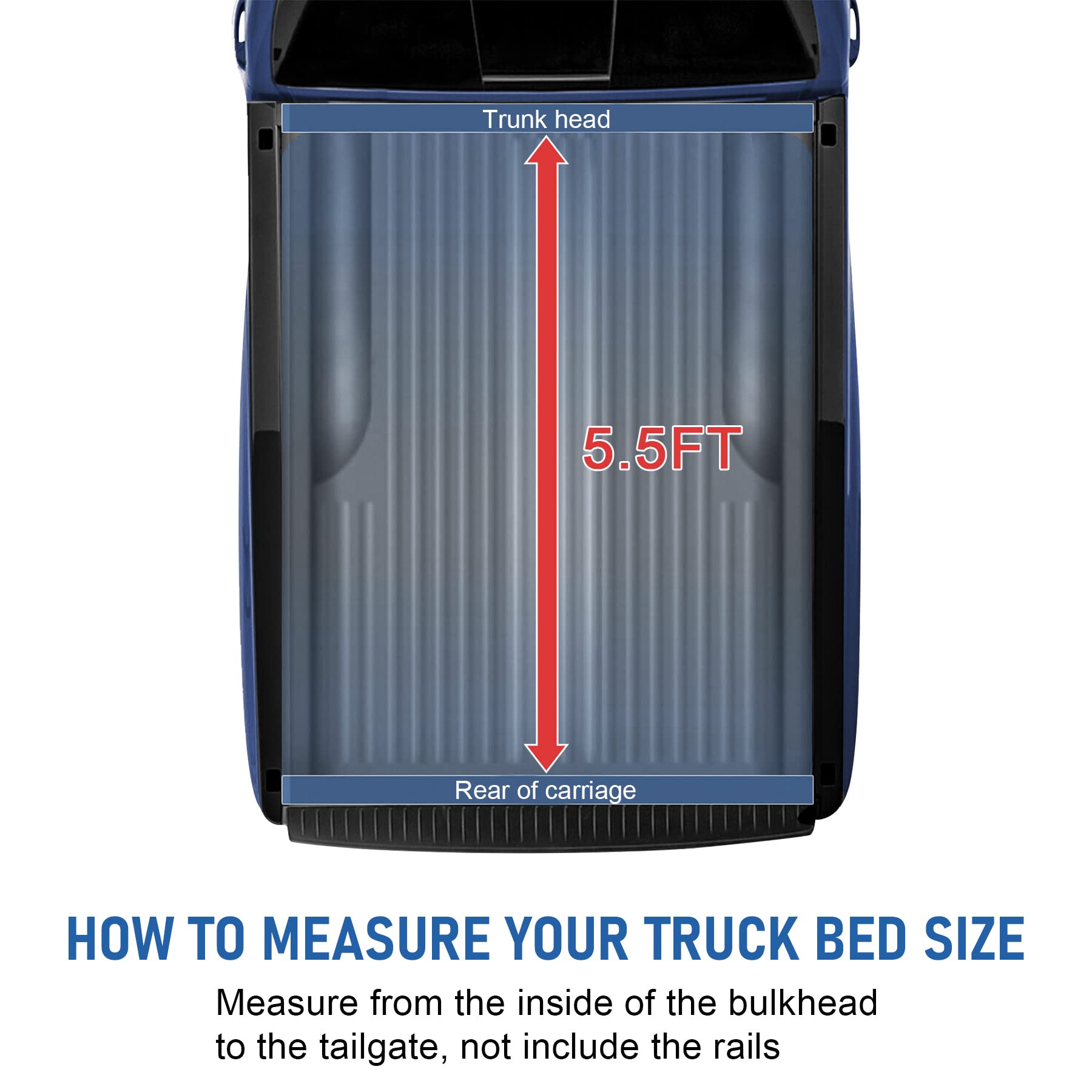 **CARMOCAR Soft Roll Up Tonneau Cover for 2015-2022 Ford F-150 Styleside 5.5