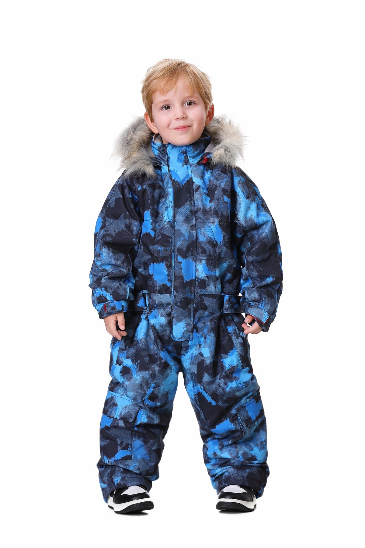 Bluemagic Kids' Waterproof Snowsuit - Winter One Piece Snowsuits for Boys & Girls, Ski Suit Jacket for Outdoor Snowboarding & Play - Warm & Cozy Snow Jumpsuit for Toddlers & Infants