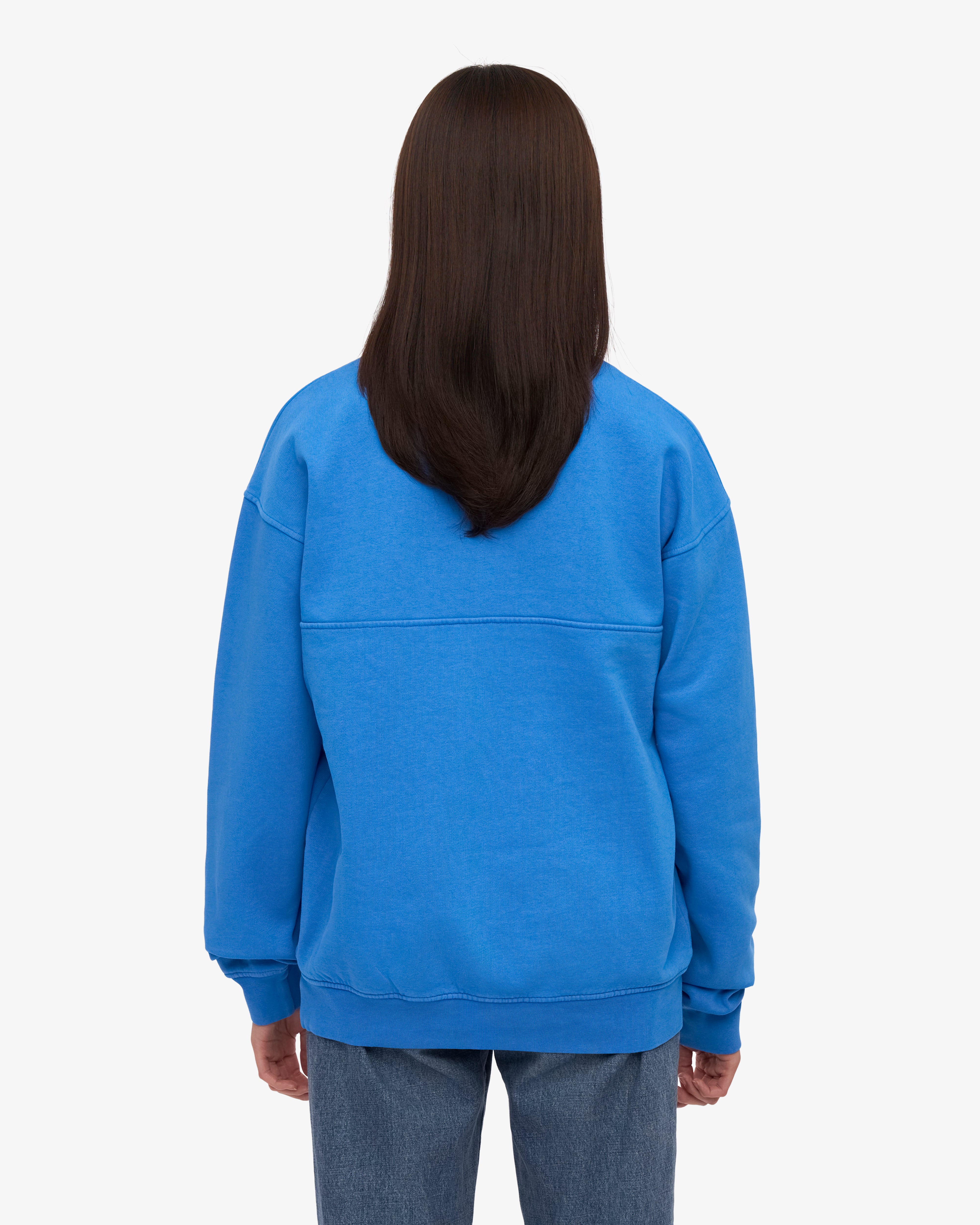 Organic Quarter Zip Sweatshirt for Men - Soft & Comfortable Pacific Blue Pullover - Perfect for Casual Wear, Outdoor Activities & Layering in Cool Weather
