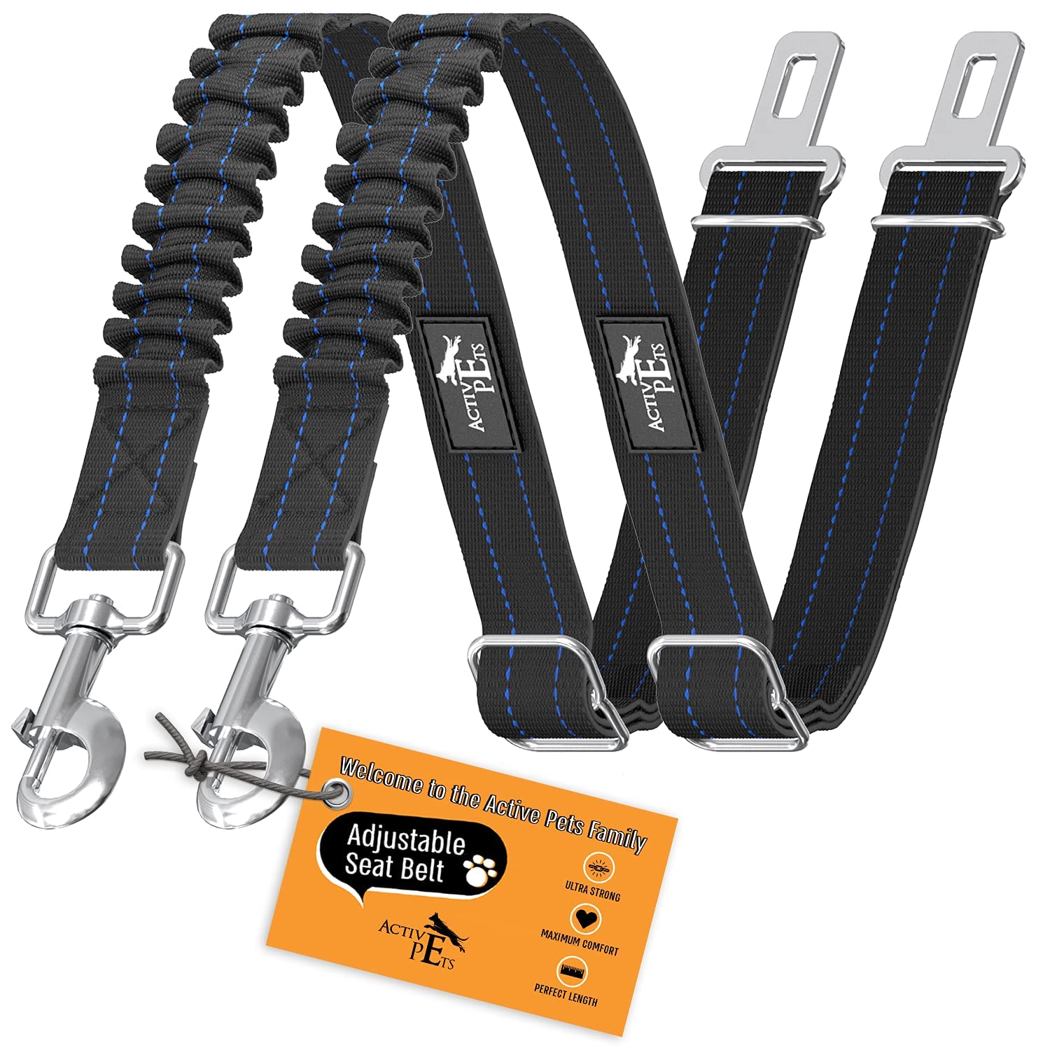 Adjustable Dog Seatbelt for Cars - Durable Pet Safety Harness for Small, Medium & Large Dogs | Secure Travel, Road Trips & Daily Commutes