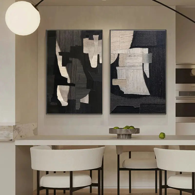 Abstract Tranquility Wall Art Set of 2 - Modern Minimalist Canvas Prints for Home & Office Decor - Perfect for Living Room, Bedroom or Meditation Space