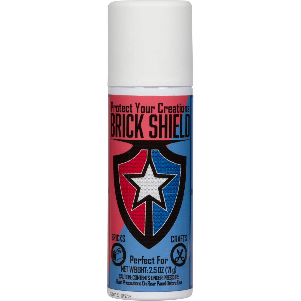 BrickShield Temporary Plastic Adhesive Spray Glue - Non-Toxic Multipurpose Spray Adhesive for Bricks, Blocks, LEGO & Crafts - Made in USA (2.5 oz) - Perfect for DIY Projects, Model Building & Home Repairs