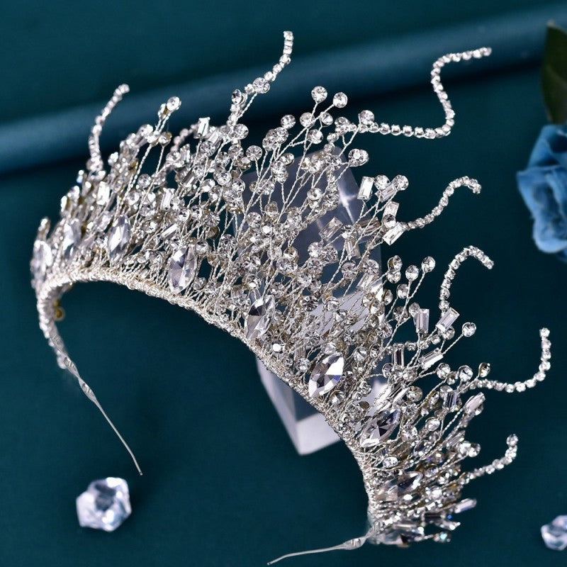 Elegant Classic Rhinestone Wedding Tiara for Brides – Sparkling Bridal Headpiece for Weddings, Prom & Special Occasions