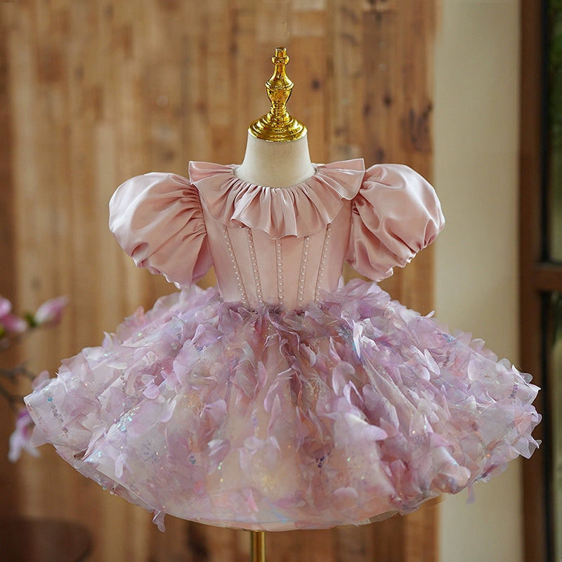 Elegant Baby Girl Pageant Dress - First Communion Princess Gown for Toddlers - Perfect for Weddings, Baptisms & Special Occasions