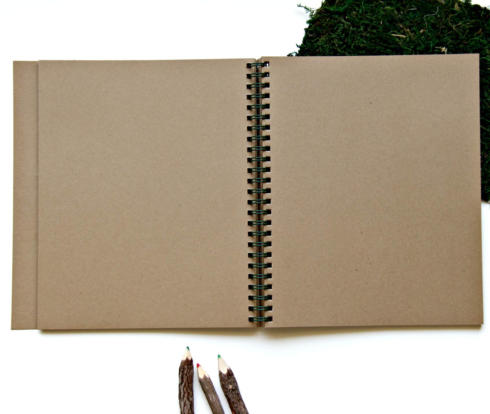 Rustic Boho Guest Book for Wedding Reception & Baby Shower - 8.5x8.5 Kraft Pages for Polaroid Pictures, Fall Bridal Party Decorations, Perfect for Autumn Weddings, Bridal Showers, and Family Events