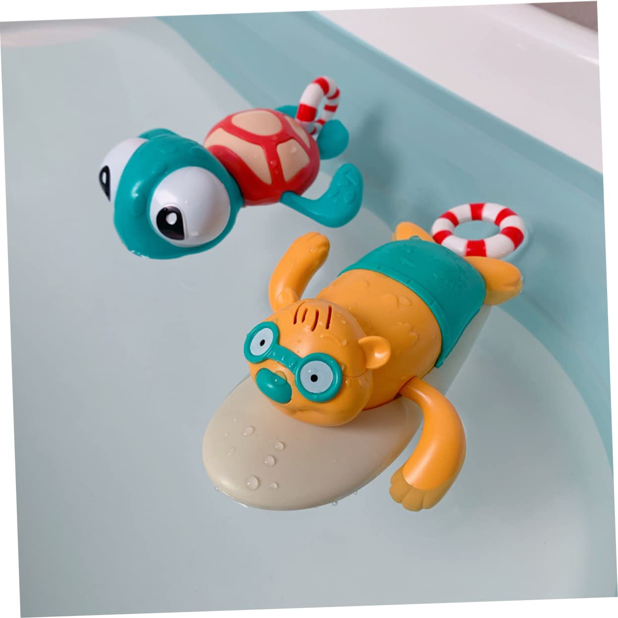 WESIEVYA 1pc Wind Up Bath Toy - Fun Animal Swimming Water Play Toy for Kids, Toddler Bathtime & Pool Games | Perfect for Bath Time, Swimming Pool, and Outdoor Water Play