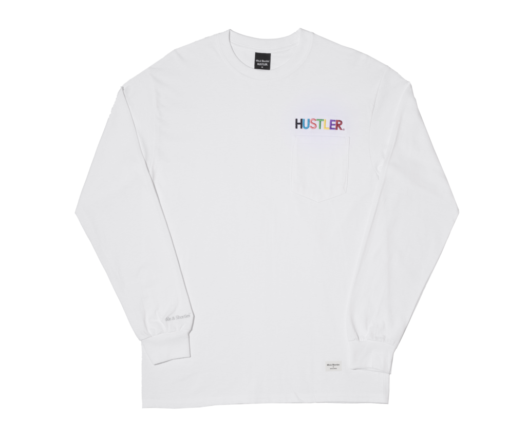40S & SHORTIES X HUSTLER Long Sleeve T-Shirt for Men - Comfortable Cotton Crewneck Tee for Casual Wear, Street Style & Everyday Outfits