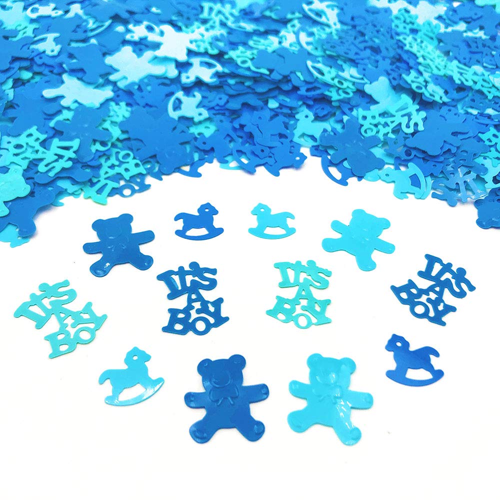 Werich Baby Shower Confetti - Metallic Foil Table Scatters for Gender Reveal, Birthday Party Decorations - Perfect for Baby Shower Games, DIY Party Decor & Table Centerpieces