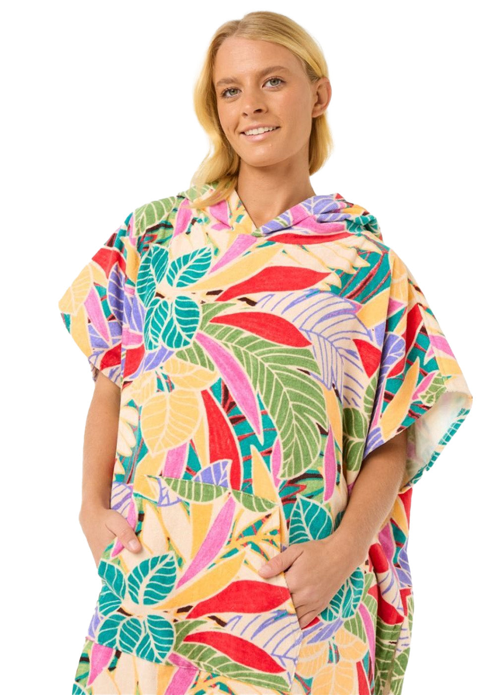 Rip Curl Women's Mixed Hooded Towel - Quick Dry Beach Towel with Hood for Surfing, Swimming & Yoga - Soft & Absorbent Travel Towel for Women