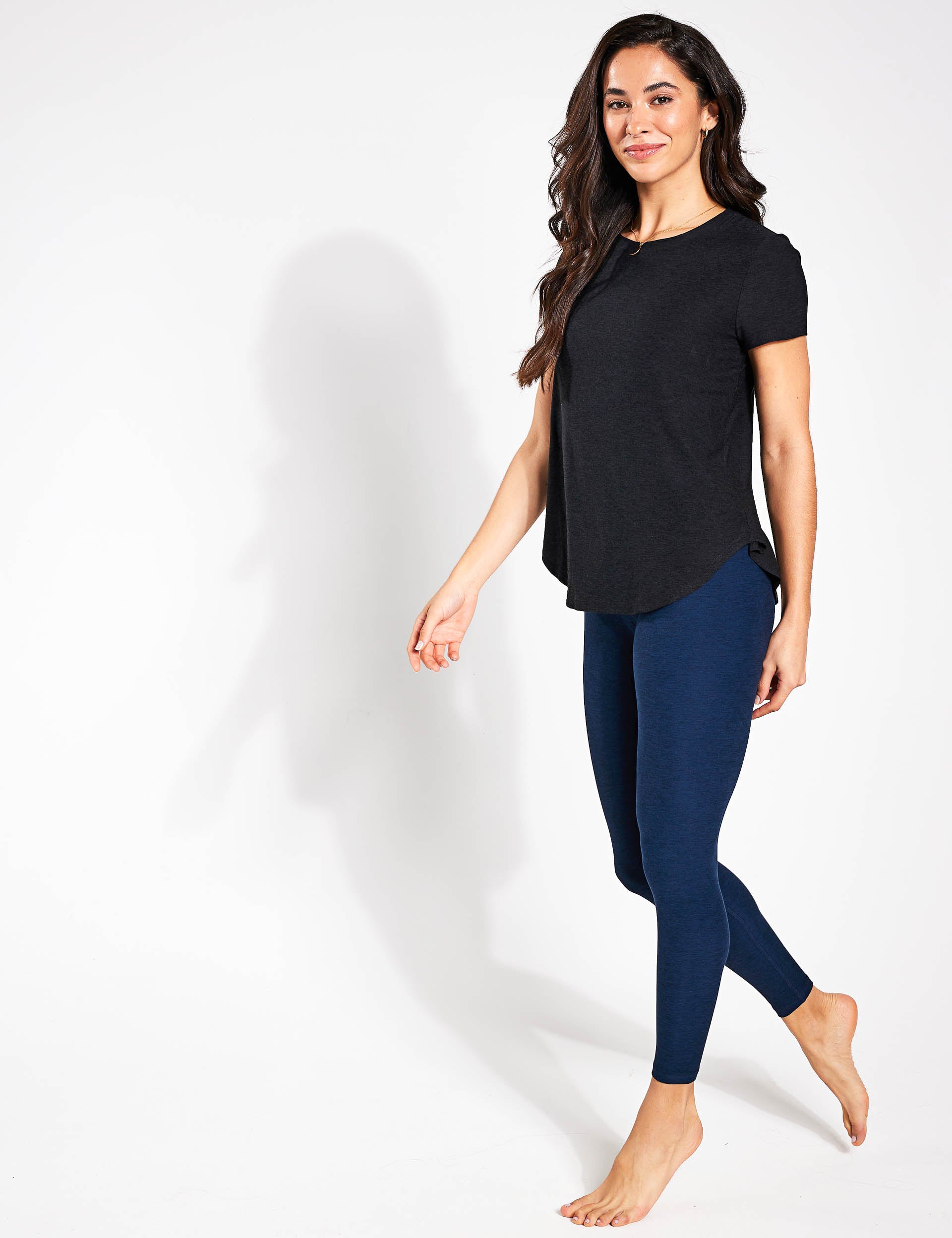 Featherweight On The Down Low Tee - Darkest Night Black T-Shirt for Men | Lightweight Comfort Fit Casual Wear | Perfect for Everyday Outfits and Lounge Wear