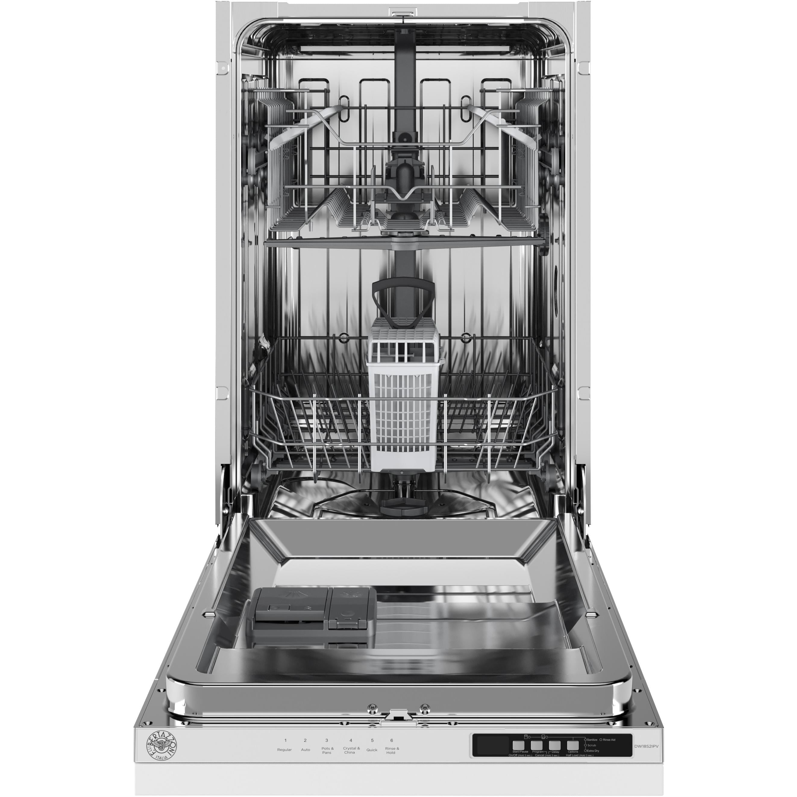 Bertazzoni 18 Inch Built-In Dishwasher DW18S2IPV - Stainless Steel, Energy Star Certified for Modern Kitchens