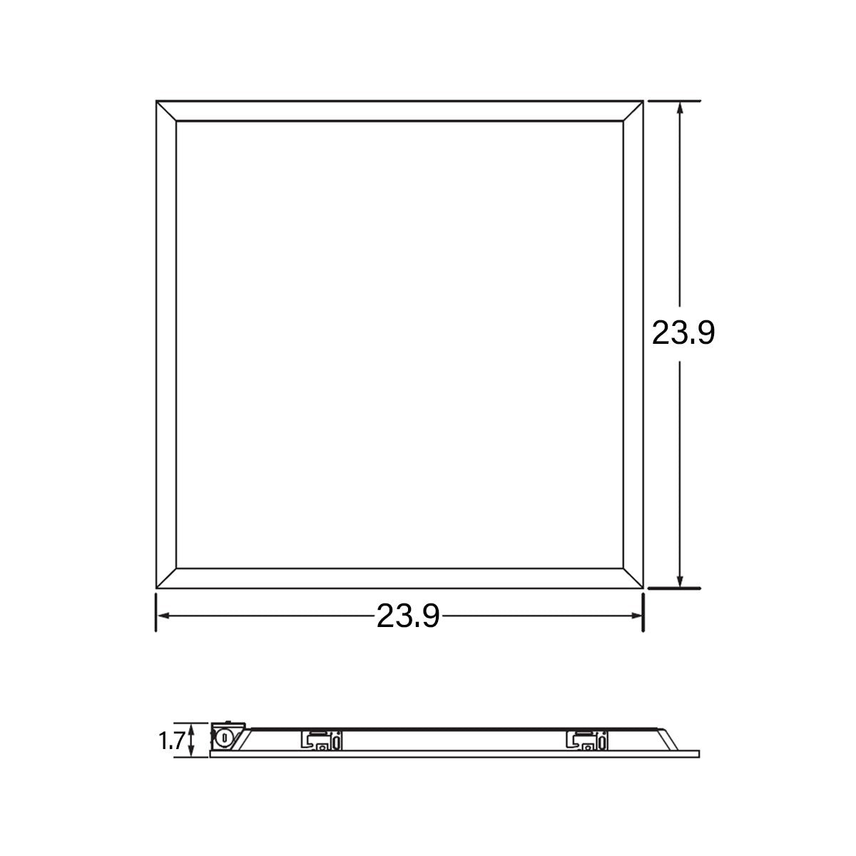 2x2 LED Panel Light 3850 Lumens 35W 3500K/4000K/5000K 120-277V for Office, Classroom, and Commercial Lighting